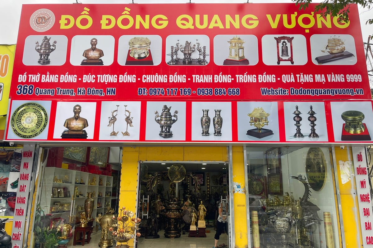 Đồ đồng Quang Vương khai chương thêm showroom 368 Quang Trung