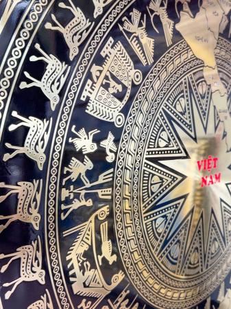 Mặt Trống Đồng Bản Đồ Mẫu Mới 34 Tỉnh Thành Việt Nam