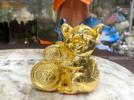 Tượng đồng phong thủy tuổi Hợi cao 18cm