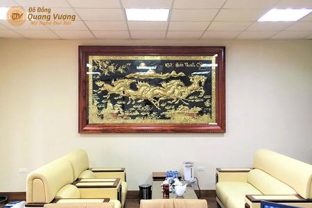 Tranh mã đáo thành công mạ vàng 9999 cực đẹp