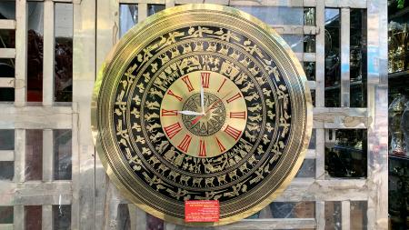 Đồng hồ mặt trống đồng ăn mòn đường kính 60cm