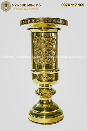 Ống đựng hương đồng màu vàng bóng