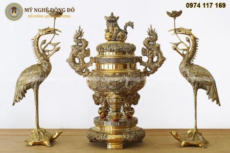 Bộ tam sự đỉnh đồng lư đồng Vĩnh Tiến số 1