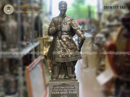 Tượng đồng Trần Hưng Đạo khảm tam khí