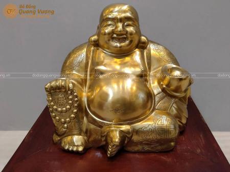 Tượng Phật Di Lặc bằng đồng catut cao 33cm cực đẹp