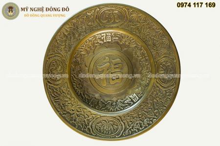 Mâm Bồng Chữ Phúc Đồng Thau KT 30cm