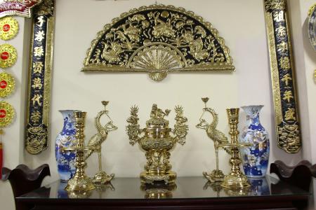 Bộ đỉnh đồng ngũ sự Dapha cao cấp 60cm