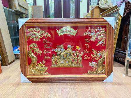 Tranh Mừng Thọ Bằng Đồng kích thước 70cm x 110cm - Giá Ưu Đãi Tốt Nhất