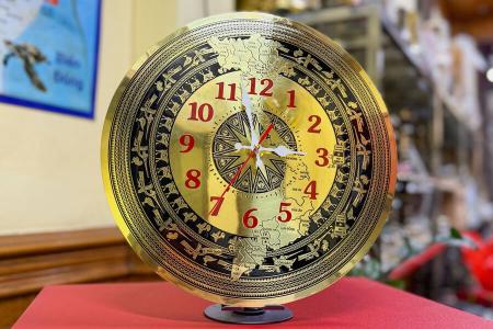 Đồng Hồ Mặt Trống Đồng Bản Đồ Việt Nam Size 30cm Cao Cấp