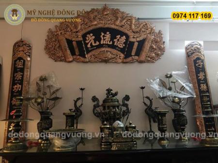 Cuốn thư câu đối chữ thư pháp Phúc Mãn Đường