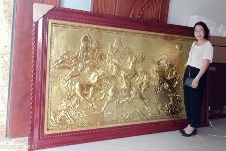 Tranh đồng mã đáo thành công thúc nổi liền tấm 2m40 x 1m50
