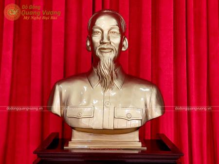 Tượng Bác Hồ bán thân bằng đồng cao 70cm