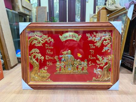 Tranh Mừng Thọ Bằng Đồng kích thước 70cm x 110cm - Giá Ưu Đãi Tốt Nhất