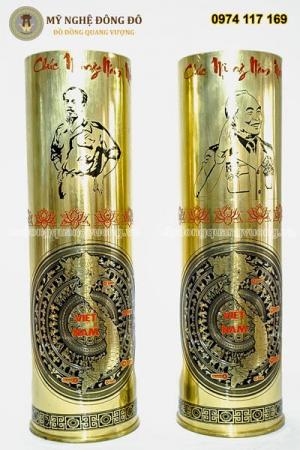 Vỏ cát tút ăn mòn chạm khắc hoa văn mặt trống đồng 152 ly