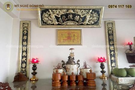 Hoành phi câu đối thư pháp Đức Lưu Quang