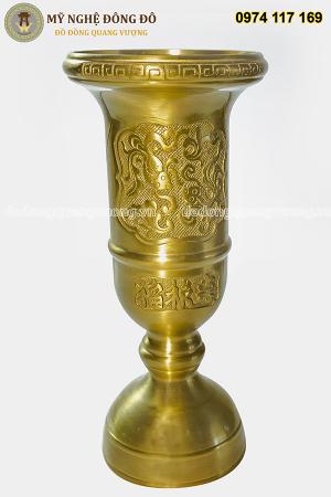 Ống hương loe bằng đồng vàng