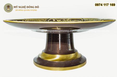 Mâm Bồng Bằng Đồng Chữ Phúc 2 màu ĐK 30cm