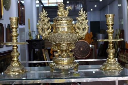 Bộ đỉnh đồng thờ cúng Vĩnh Tiến số 2 giá rẻ