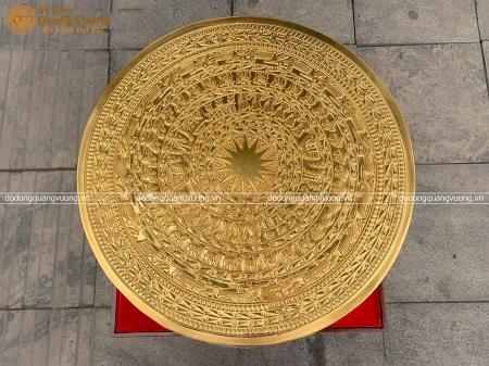 Trống đồng Đông Sơn mạ vàng 24k ĐK 40cm
