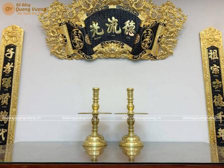 Đôi chân nến bằng đồng catut cao 65cm