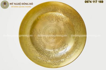 Mâm Bồng Chữ Phúc Vàng Mộc KT 27cm