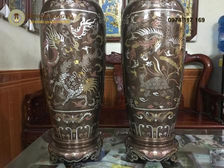 Đôi Lọ Lộc Bình Khảm Ngũ Sắc Tứ Tinh Linh cao cấp