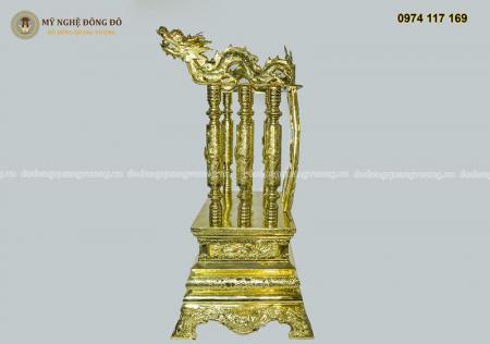 Ngai thờ bằng đồng vàng cao 81cm