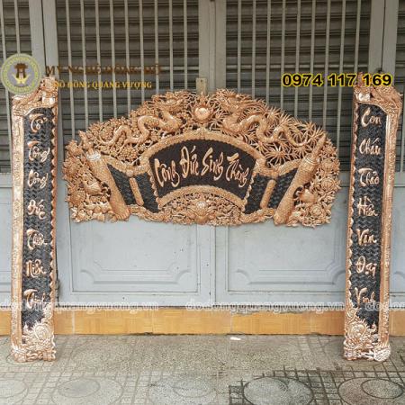 Cuốn thư câu đối chữ thư tháp kích thước 1m35 đẹp