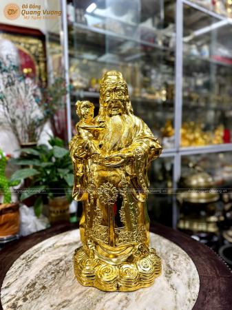 Tượng tam đa Phúc Lộc Thọ bằng đồng dát vàng 9999 