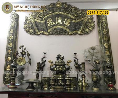 Cuốn thư câu đối màu giả cổ kích thước 1m55