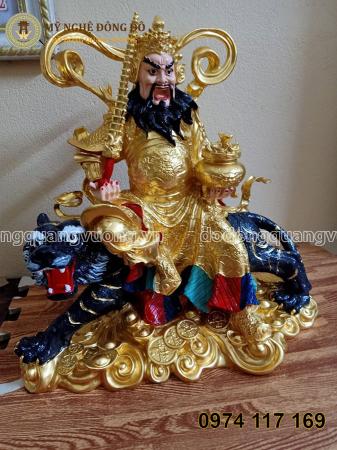 Tượng đồng Triệu Công Minh dát vàng 9999