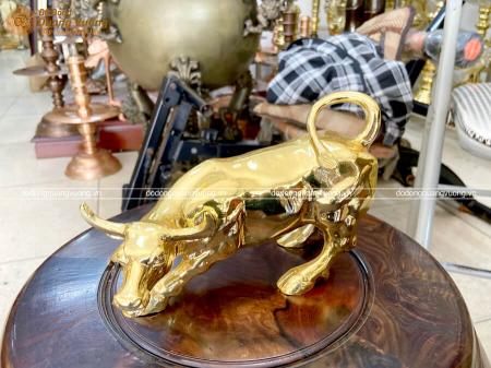 Tượng phong thủy tuổi Sửu bằng đồng cao 10cm 