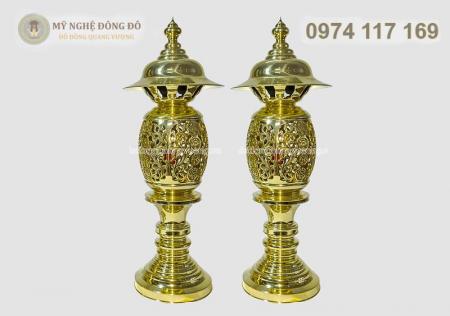 Đèn thờ đồng hình quả dứa