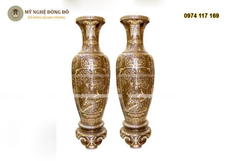 Đôi Lọ Lộc Bình Khảm Ngũ Sắc Tứ Tinh Linh cao cấp