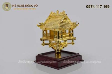 Chùa một cột bằng đồng mạ vàng 24k
