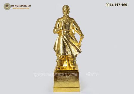 Tượng Trần Quốc Tuấn cao 60cm mạ vàng 24k