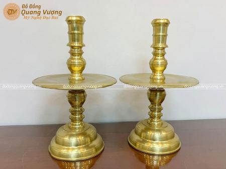 Đôi chân nến bằng đồng catut cao 65cm