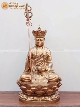 Tượng Địa Tạng bằng đồng đỏ cao 50cm