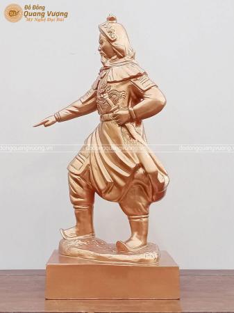 Tượng đồng Trần Hưng Đạo đang đứng chỉ tay cao 44cm