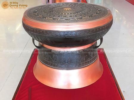 Quả trống đồng đỏ Đông Sơn cao 55cm 