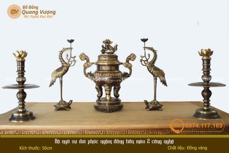 Bộ ngũ sự dơi phúc ngậm đồng tiền màu 2 công nghệ