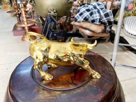 Tượng phong thủy tuổi Sửu bằng đồng cao 10cm 