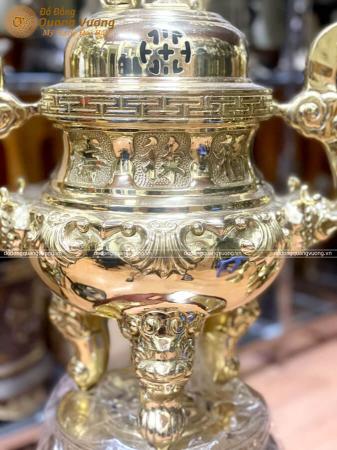 Đỉnh hoa sòi bằng đồng cao 50cm