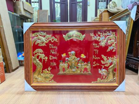 Tranh Mừng Thọ Bằng Đồng kích thước 70cm x 110cm - Giá Ưu Đãi Tốt Nhất