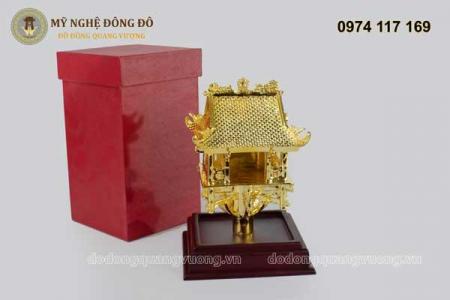 Chùa một cột bằng đồng mạ vàng 24k