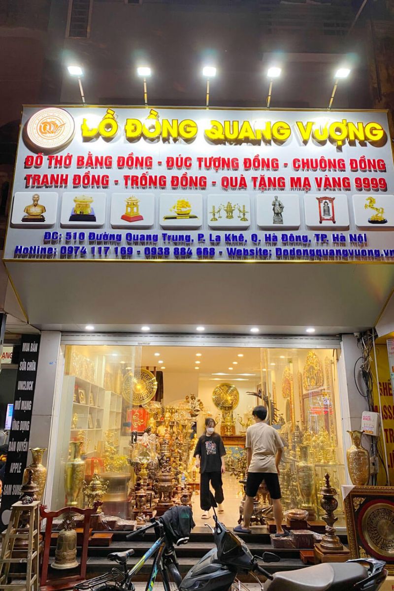 Đồ đồng Quang Vương khai chương thêm showroom 510 Quang Trung