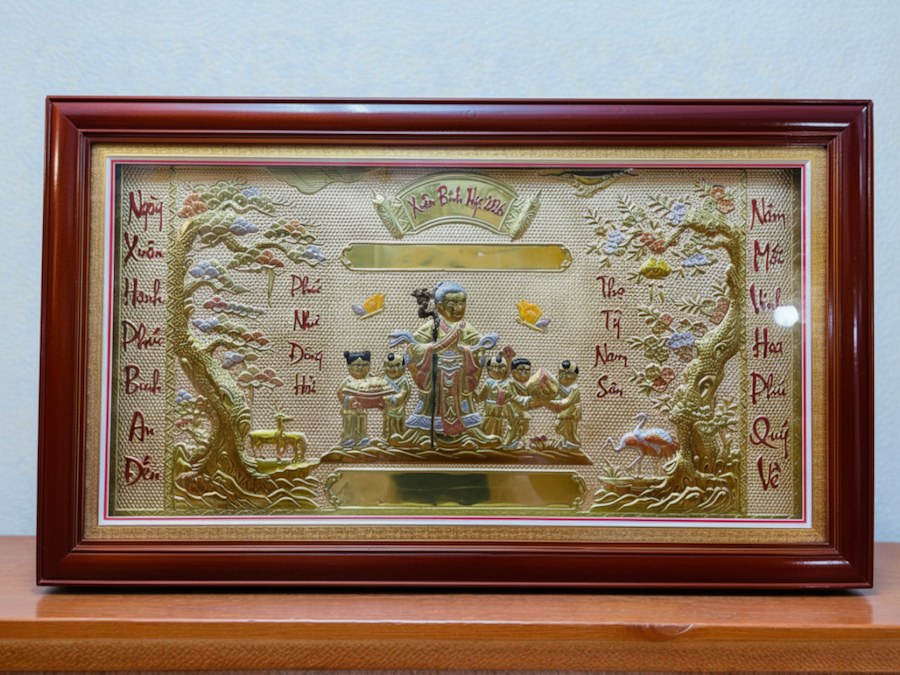 Tranh mừng thọ hình cụ bà