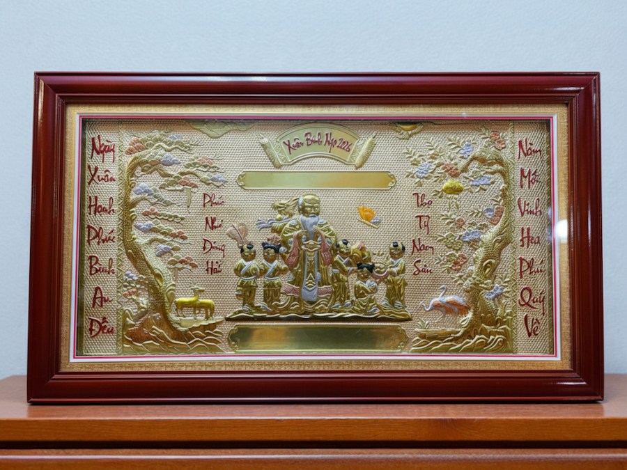 Tranh mừng thọ hình cụ ông