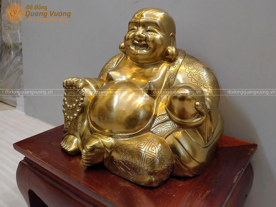 Tượng Phật Di Lặc bằng đồng catut cao 33cm cực đẹp