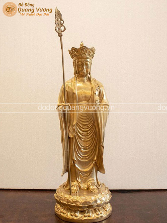 Tượng Phật Địa Tạng Vương Bồ Tát bằng đồng cao 55cm